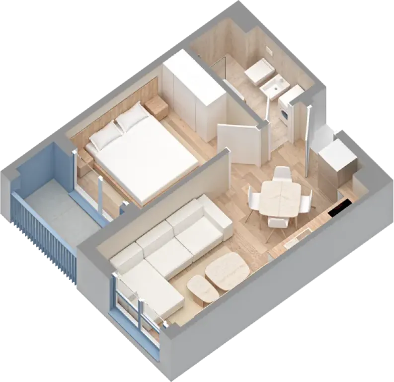 Apartment 1+1 for Sale Oxa Residence 74,000 Euro
