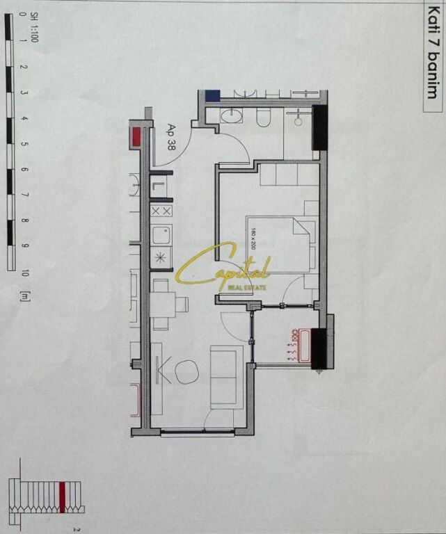 SHITET APARTAMENT 1+1 RRUGA E KAVAJES 105.000 EURO