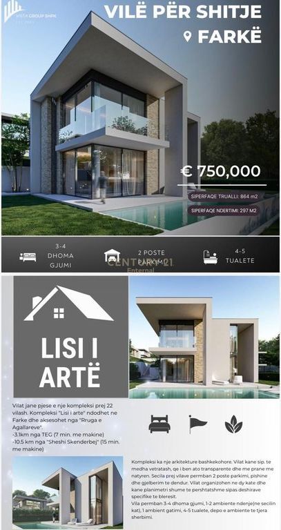 Villa with Swimming Pool For Sale in Farkë