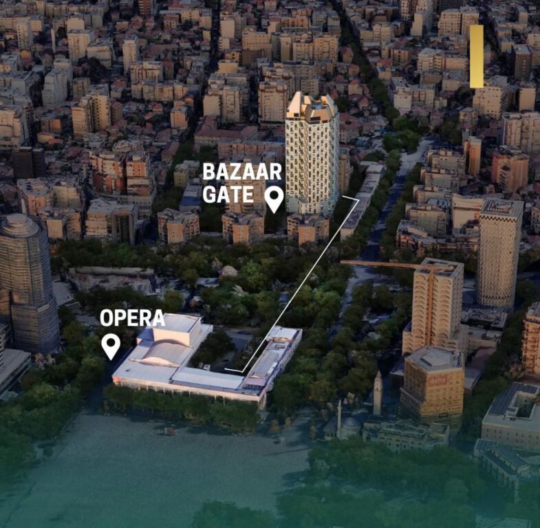 APARTAMENT NE SHITJE 1+1 TE BAZAAR GATE QENDER