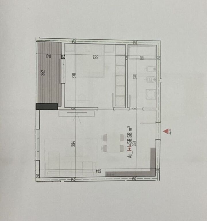 APARTAMENT NE SHITJE 1+1 NE PASKUQAN