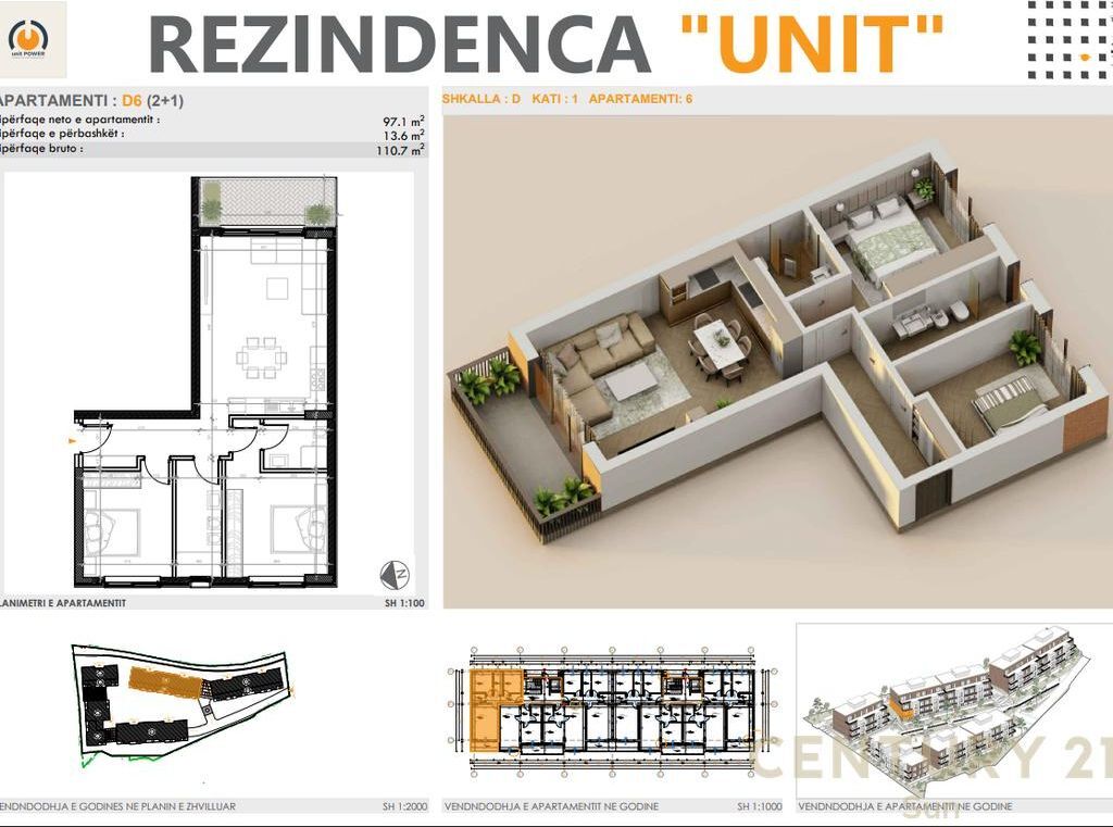 VENDIAMO APPARTAMENTO 2+1+2, VICINO A TEG! 199,260 € Superficie Totale 111m2