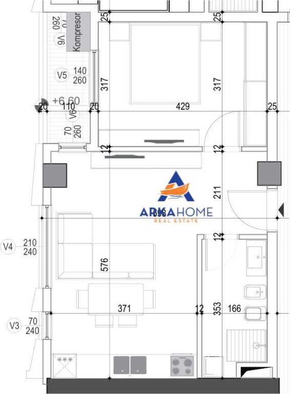 VENDESI APPARTAMENTO 1+1+BALCONE "COMUNE DI PARIGI" 246.289 EURO