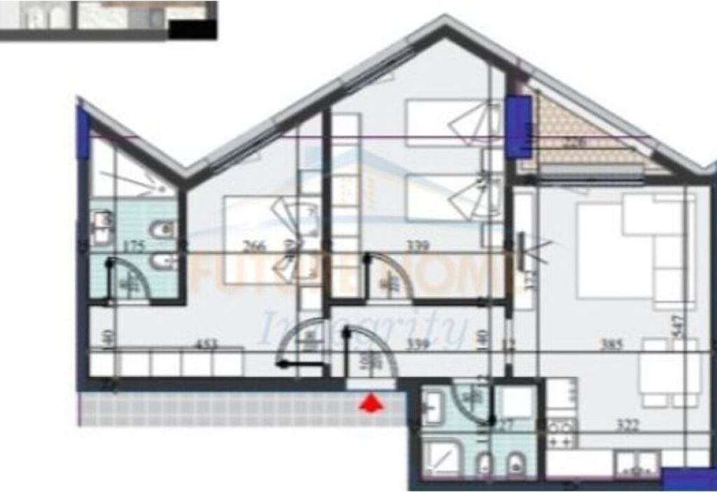 For sale, Apartment 2+1+2, Colonnade Complex, Tirana.