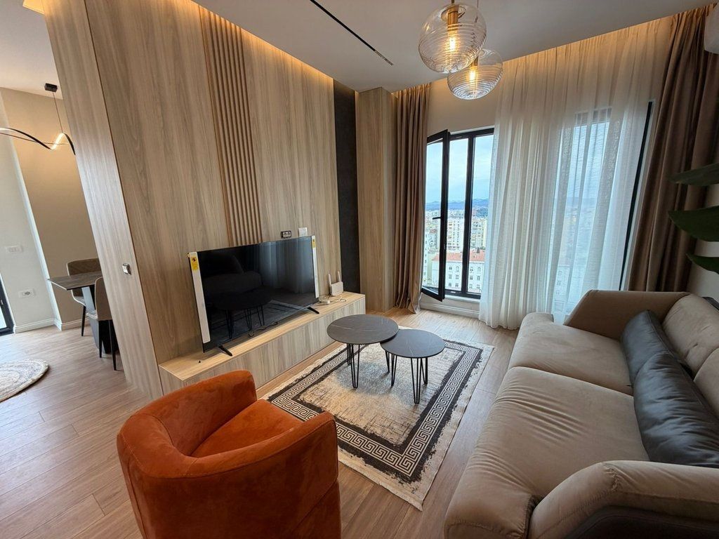 Modern 1+1 apartment plus parking space for rent near the center of Tirana!