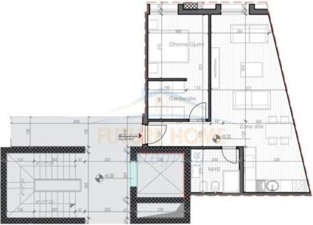 Shitet, Apartament 1+1+2 Ballkone, Porta Tirana e Re, Tiranë.