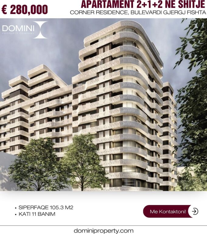 Appartamento 2+1+2 in vendita , Viale Gjergj Fishta