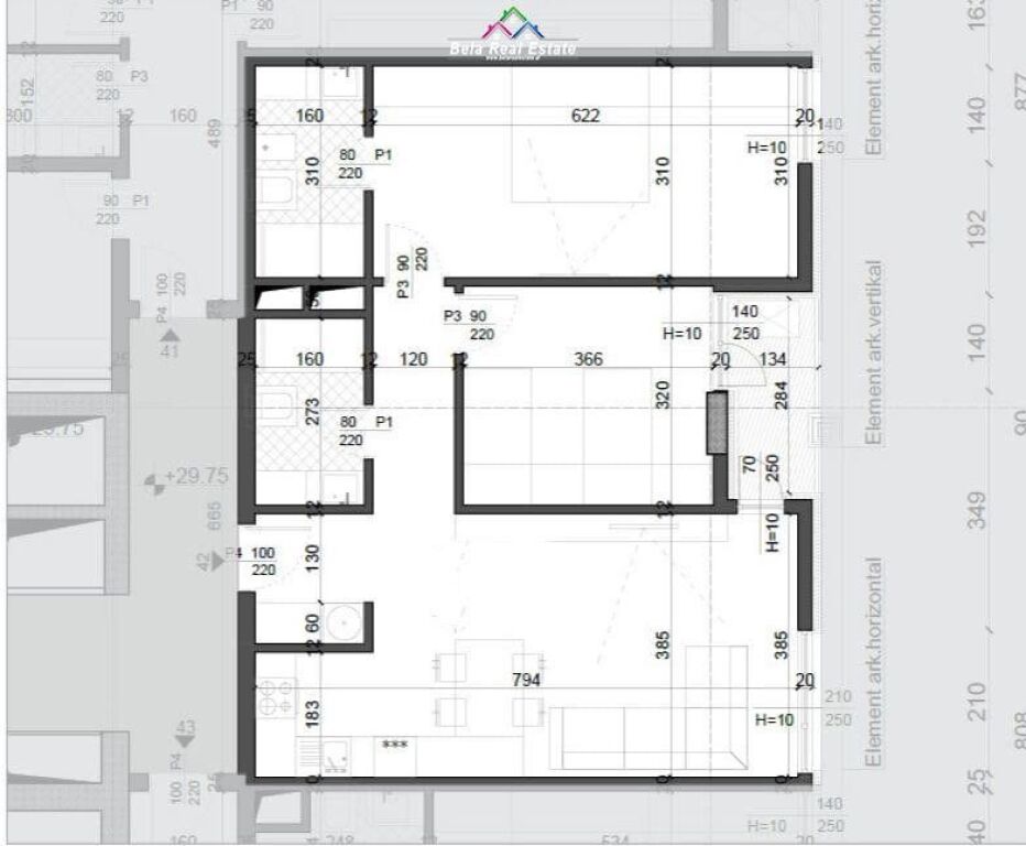 Apartment for Sale 2+1+2 at Aviation Field (ID B120608 ) Tirana