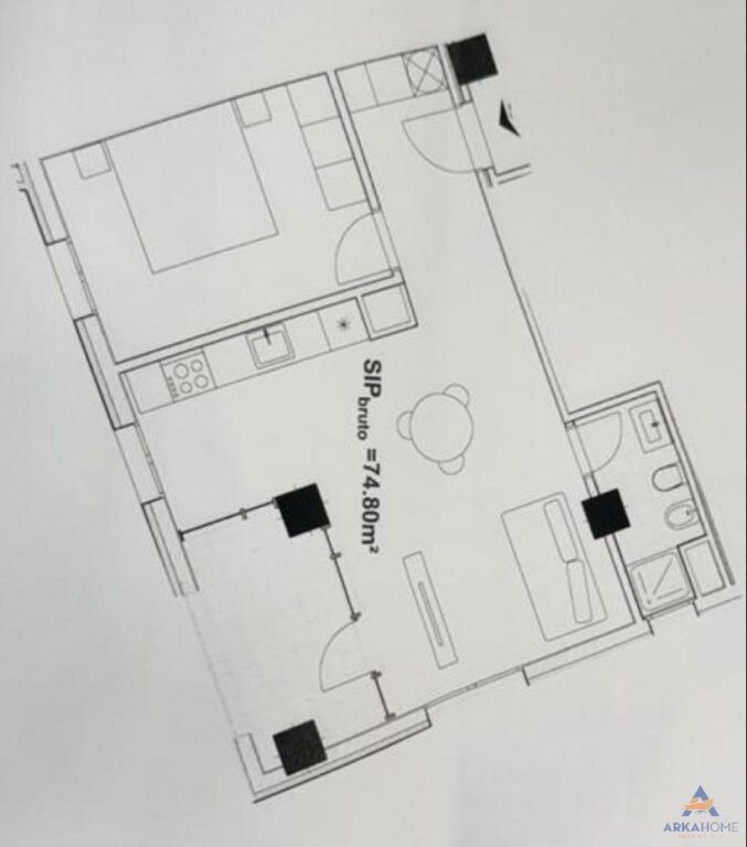 VENDESI APPARTAMENTO 1+1+BALCONE "RIVER PARK, ASTIR" 86200 EURO