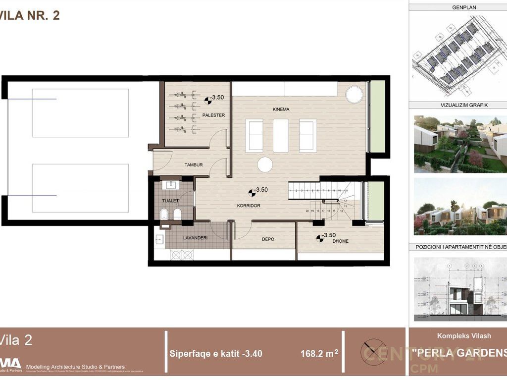 Shitet vilë 3 kateshe tek Perla Residence në Mjull - Bathore 750,000 €