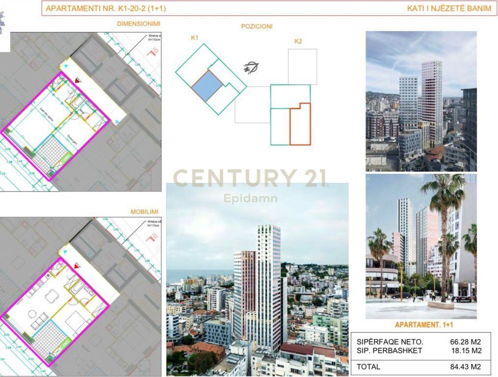 APPARTAMENTO 1+1 IN VENDITA, DURRËS TOWER
