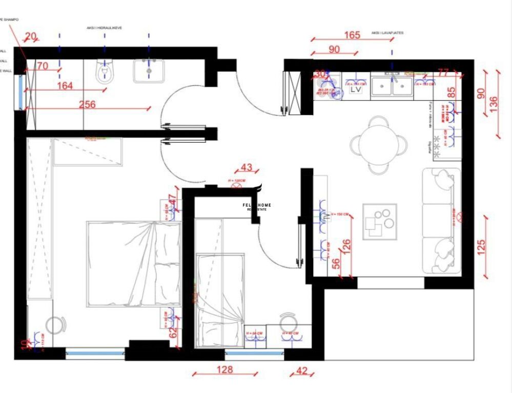 SHITET APARTAMENT 2+1 RRUGA KAVAJES 165.000 EURO FH-66042