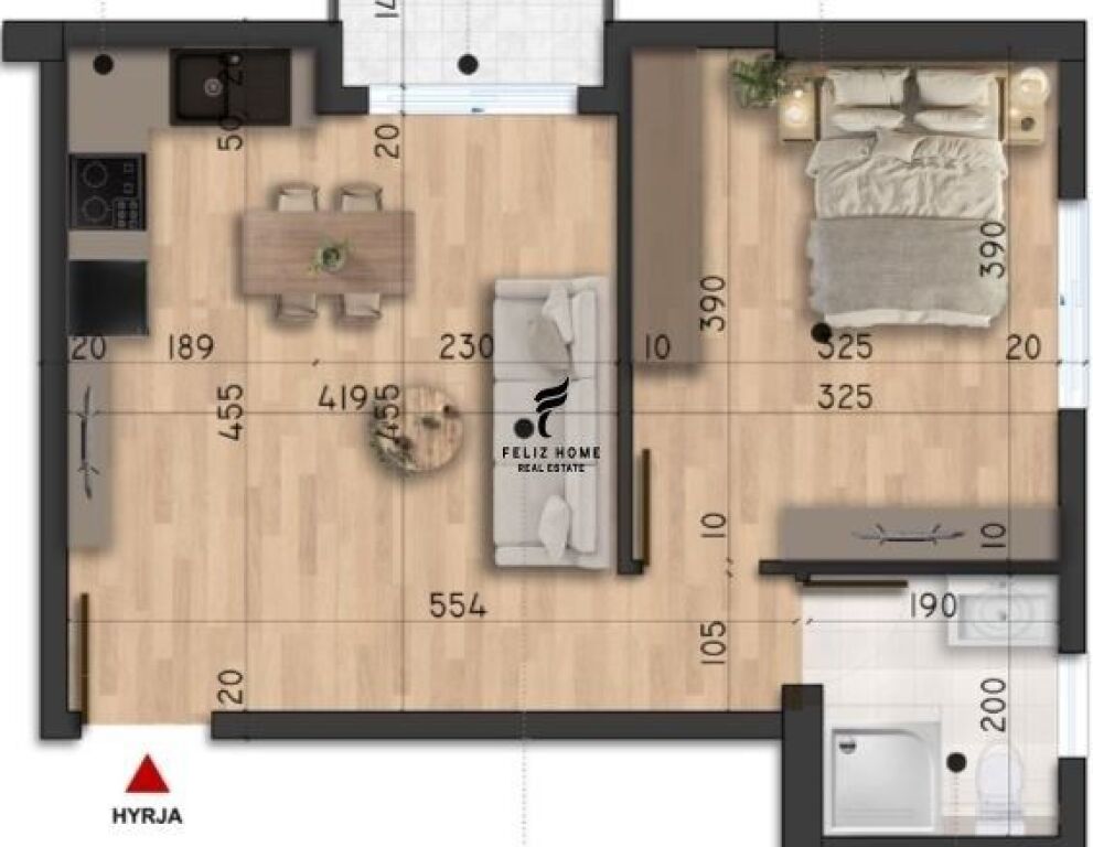 SHITET APARTAMENT 1+1 DURRES MALI ROBIT 65.000 EURO FH-66135