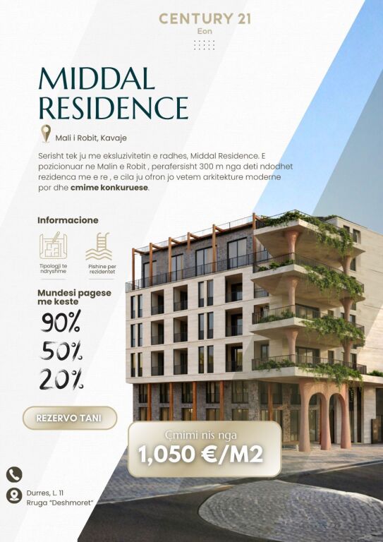 MIDDAL RESIDENCE – Mali i Robit 🌊 PAYMENT POSSIBILITY IN INSTALLMENTS !