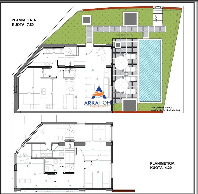 DUPLEX FOR SALE WITH POOL 4+1+YARD "KODRA E DIELLIT 2" 615,000 EURO