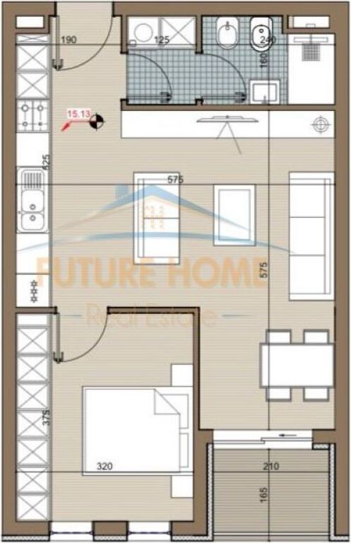 For sale, Apartment 1+1, Riviera Residence, Kamëz.