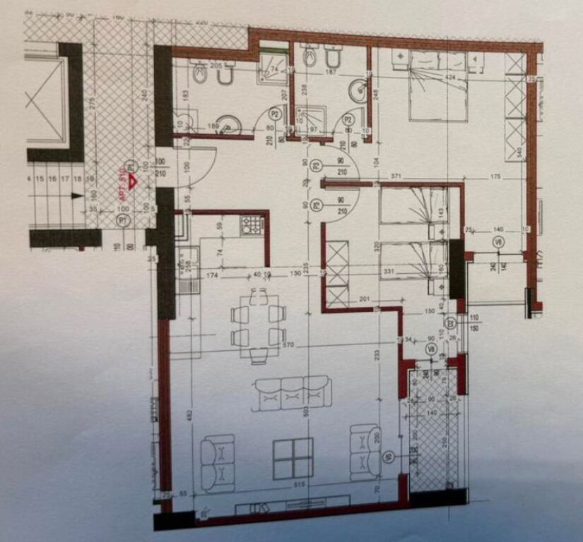 Appartamento 2+1+2 in vendita al complesso Golden Park di fronte a Amerikan 3