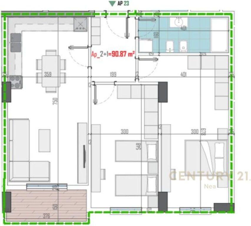 SHITET APARTAMENT 2+1 NE PASKUQAN TE ARDEN HILL