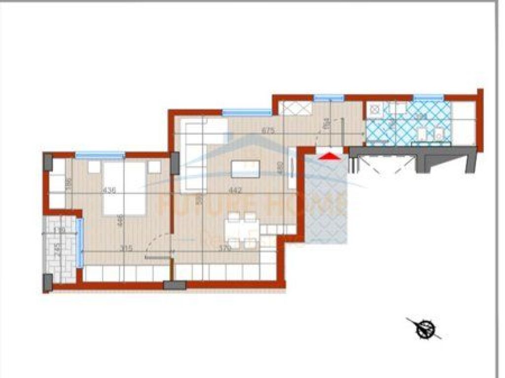 For sale, Apartment 1+1, UrbanVista Complex Tirana, Don Bosko