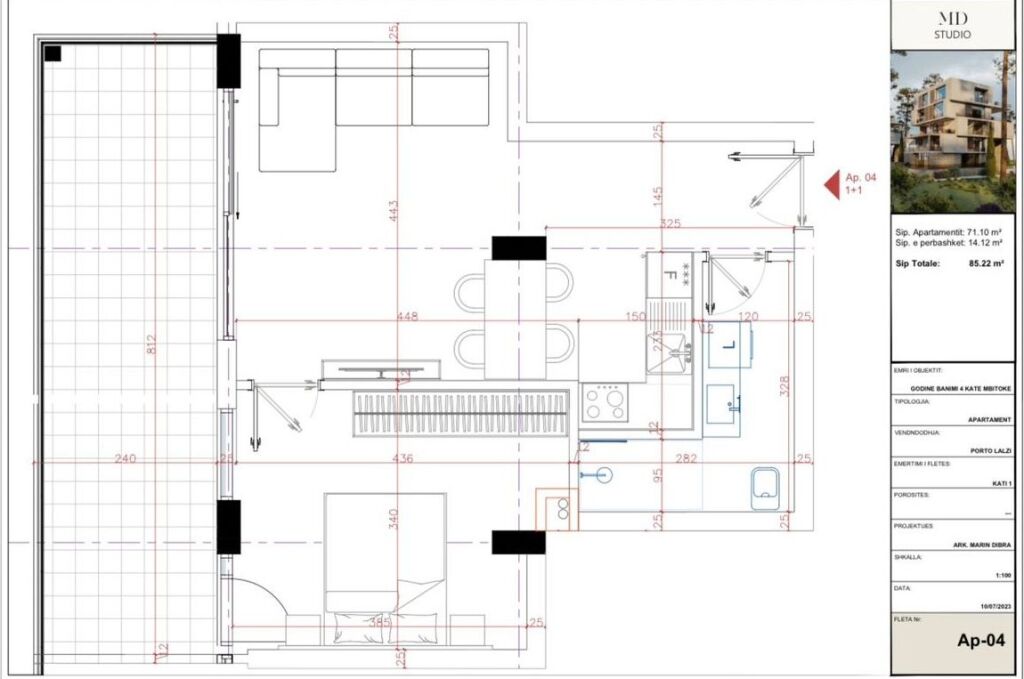 Appartamento 1+1 in vendita a Porto Lalëz – Investimento ideale sul mare