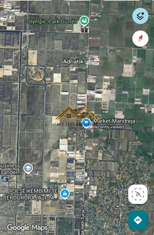 VENDITA TERRENO DI 4000 M2 CON LICENZA PER CAPANNONE NEL SETTORE RINIA, DURRES!