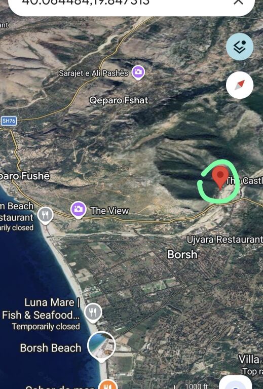 SUPER Land for Sale 600 m2 📍In Borsh - At the gas station (River Road) 🔥 (72,000 EURO) (super price)🔥100 m from the Main road entering the gas station in Borsh.