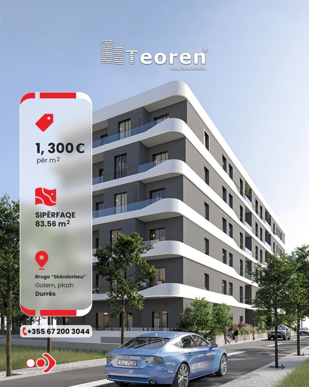 Apartment 2+1 for sale, Golem, Durres