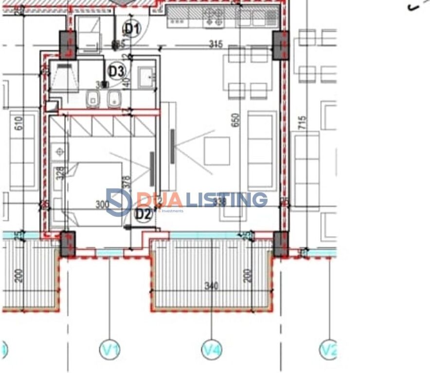 Apartament 1+1 me qira, Kompleksi E88! - Pamja 4
