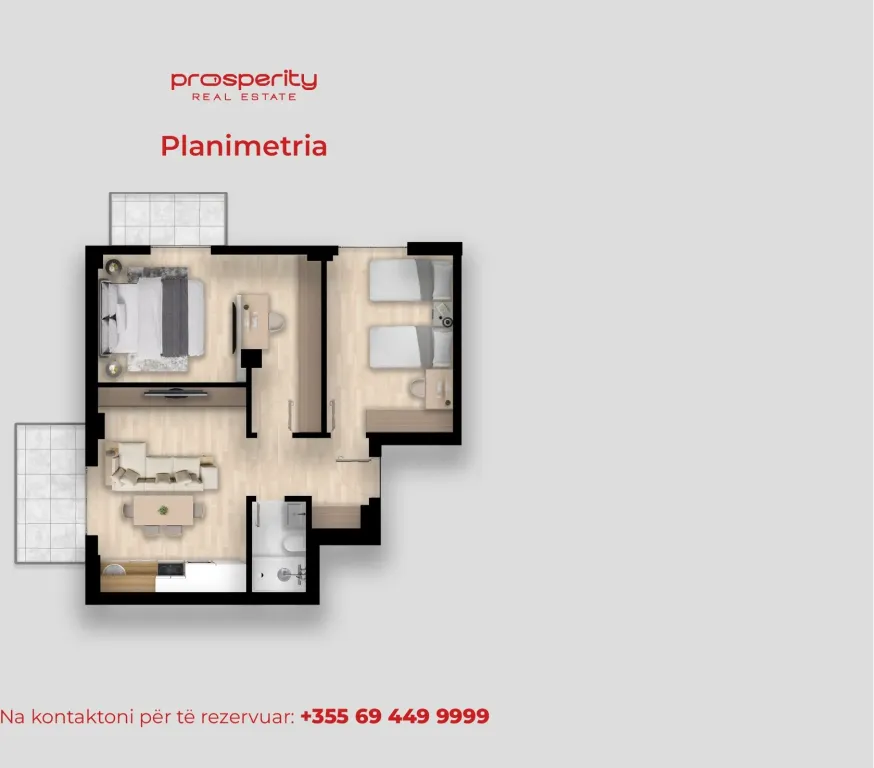 Apartment for Sale – 2+1 in Qerret
