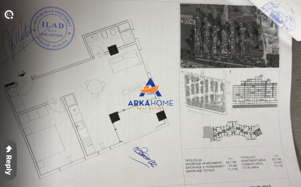 SHITET APARTAMENT 1+1 "RIVER PARK RESIDENCE" 79000 EURO