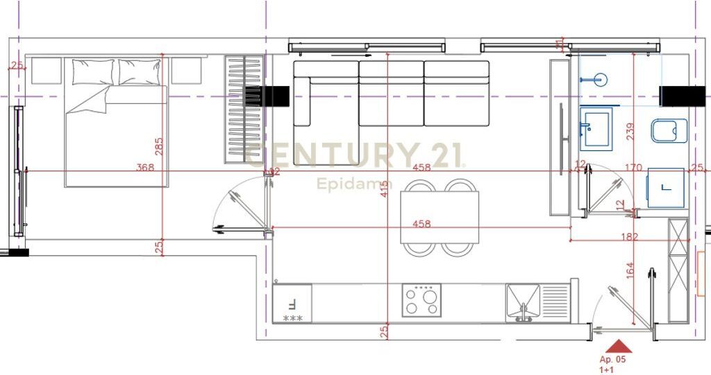 VENDESI APPARTAMENTO 1+1 A " PORTO LALZI " HAMALLAJ