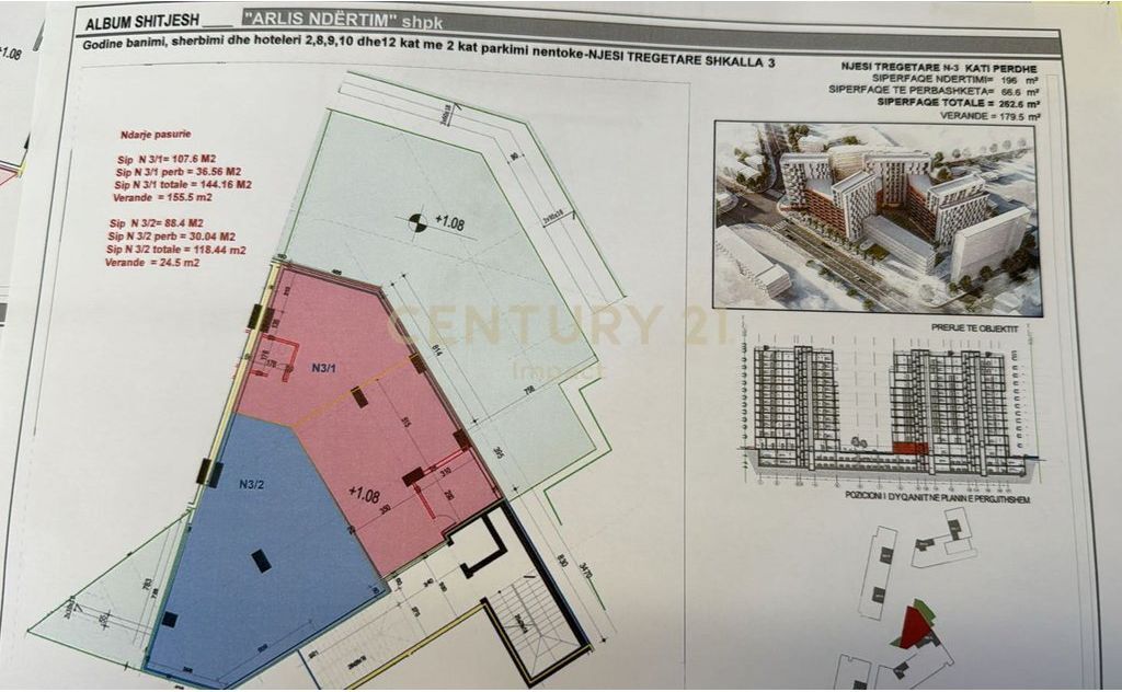 SHITET AMBIENT KOMERCIAL, KOMPLEKSI ARLIS FARMACIA 10 1,200,000 € Sip. Totale  262m2