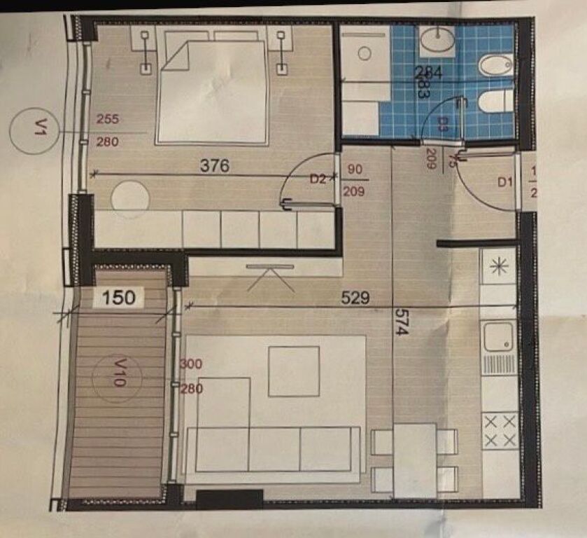 Apartment For Sale 1+1 at Shkoza Roundabout (ID B110561) Tirana
