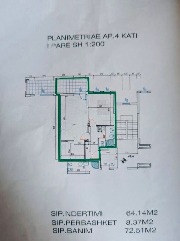 Apartament 1+1 Për Shitje në Fresku, Tiranë - 100,000€ | 72.51 m²