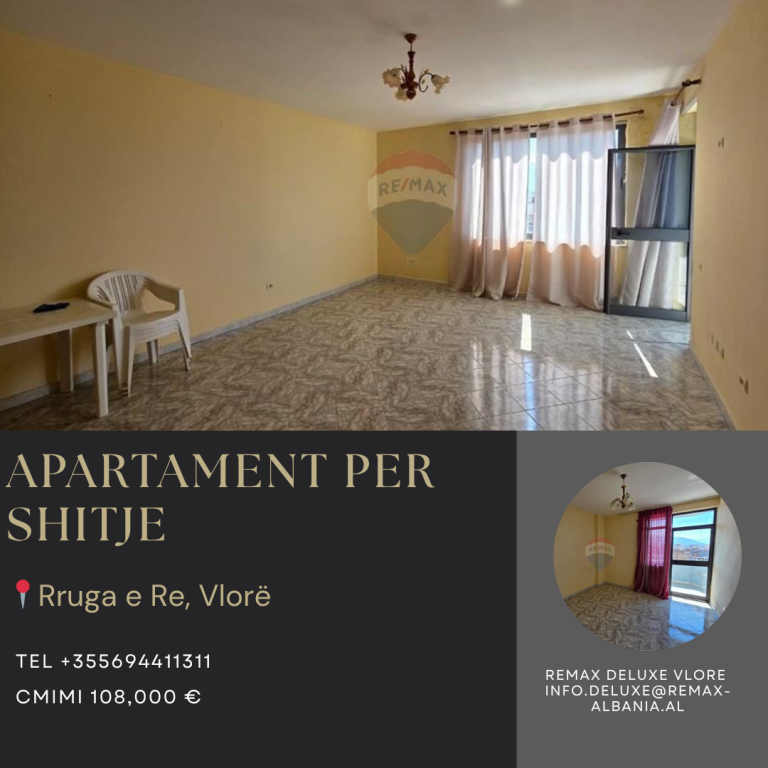 🔥 OPPORTUNITY! 2+1+2 APARTMENT FOR SALE – KUSHTRIM NEIGHBORHOOD, VLORË