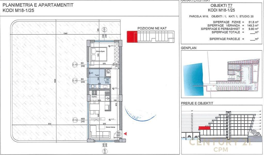 APARTMENT 1+1 WITH VERANDA AT TURQUOISE MARINA, LALEZ BAY!