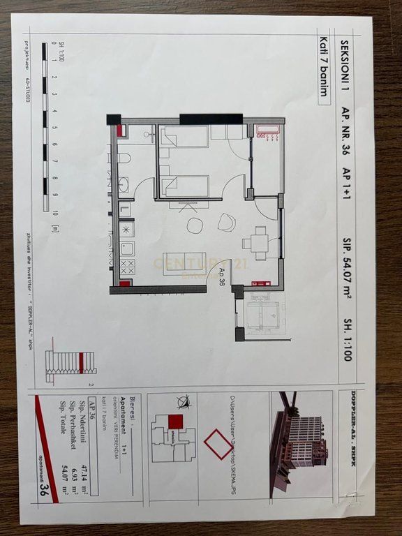 Via Kavaja - Vendesi 1+1 vicino alla fabbrica della birra Tirana 125.000 € Superficie totale 54m2