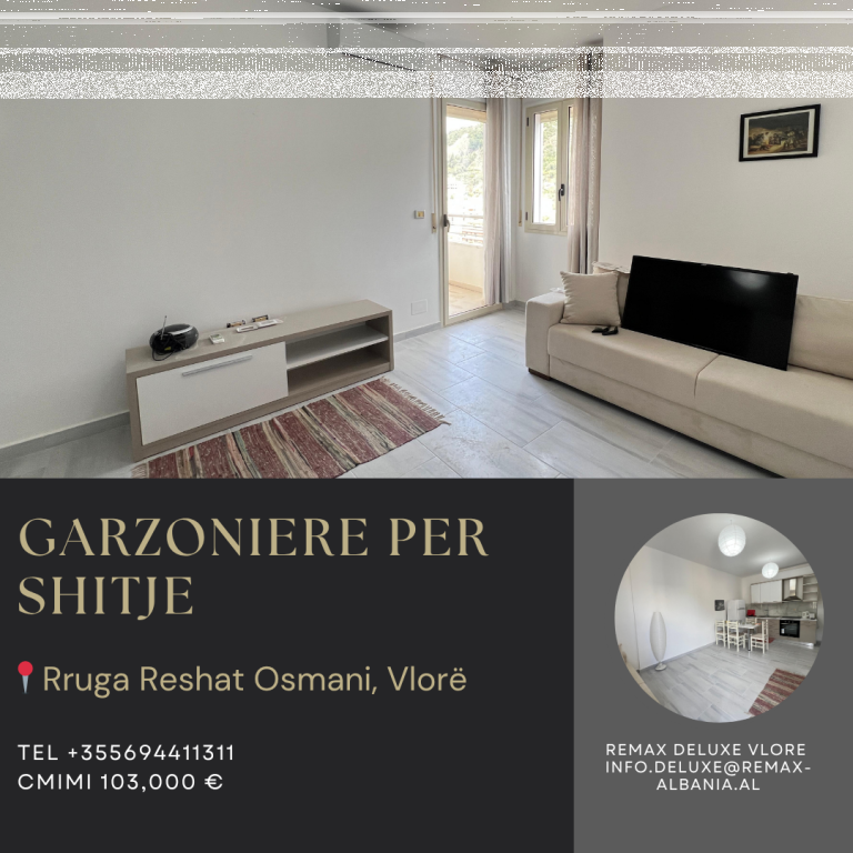 🏡 MONOLOCALE MODERNO IN VENDITA – LUNGOMARE, VLORË