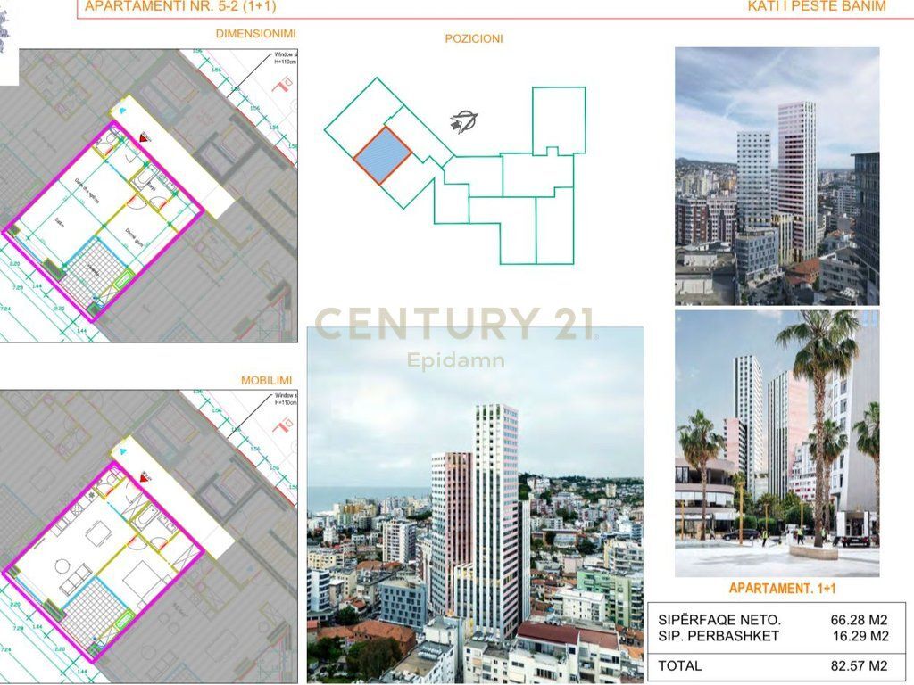 APPARTAMENTO 1+1 IN VENDITA, DURRES TOWER !
