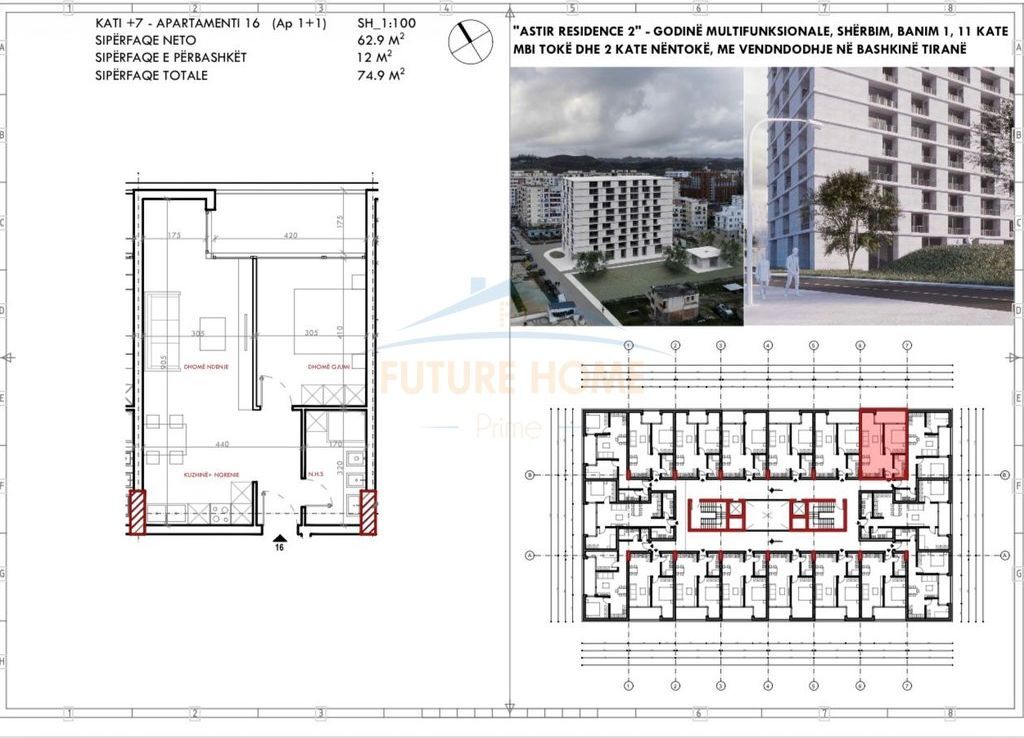 In vendita, Appartamento 1+1, Astir Residence 2, Tirane