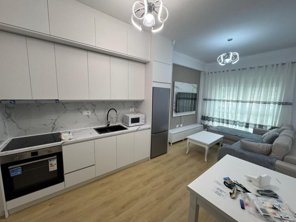 Apartment 1+1 for rent  Address: Ali Demi Kadiu Complex  5th Floor  Furnished Price: 40000 leke