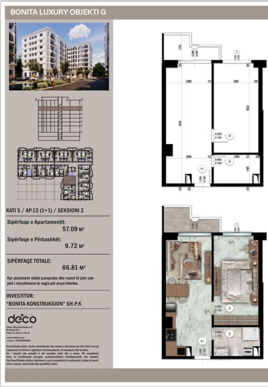 IN VENDITA APPARTAMENTO 1+1 BONITA LUXURY RESIDENCE, GOLEM