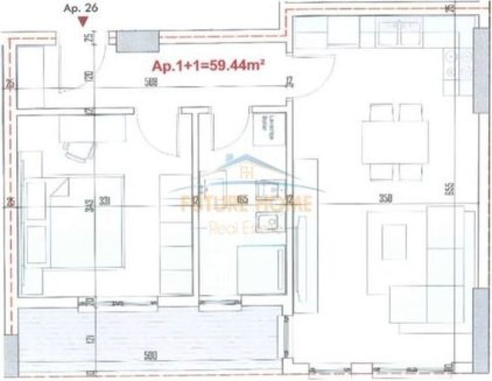 In vendita, Appartamento 1+1, Ringside Residence, Paskuqan.