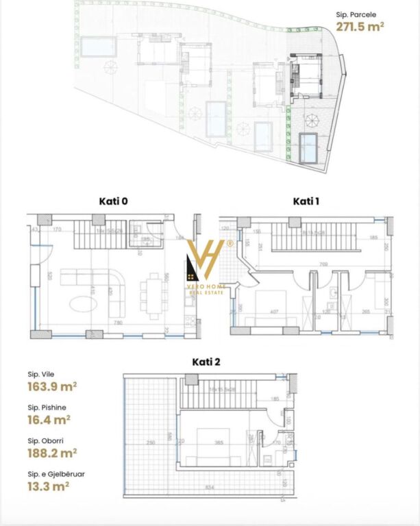 VILLA SU TRE PIANI IN VENDITA A WHITE VILLAS, BORSH 570.000 EURO