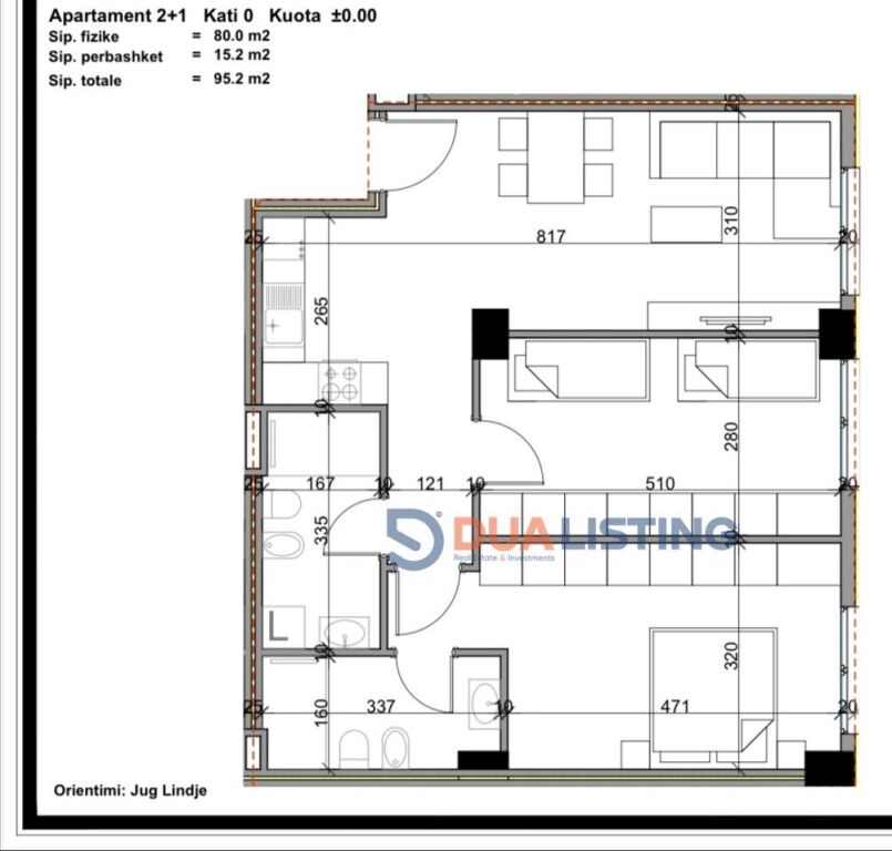 Vendiamo appartamento 2+1+2 al Complesso Aluna a Paskuqan! Piano 0