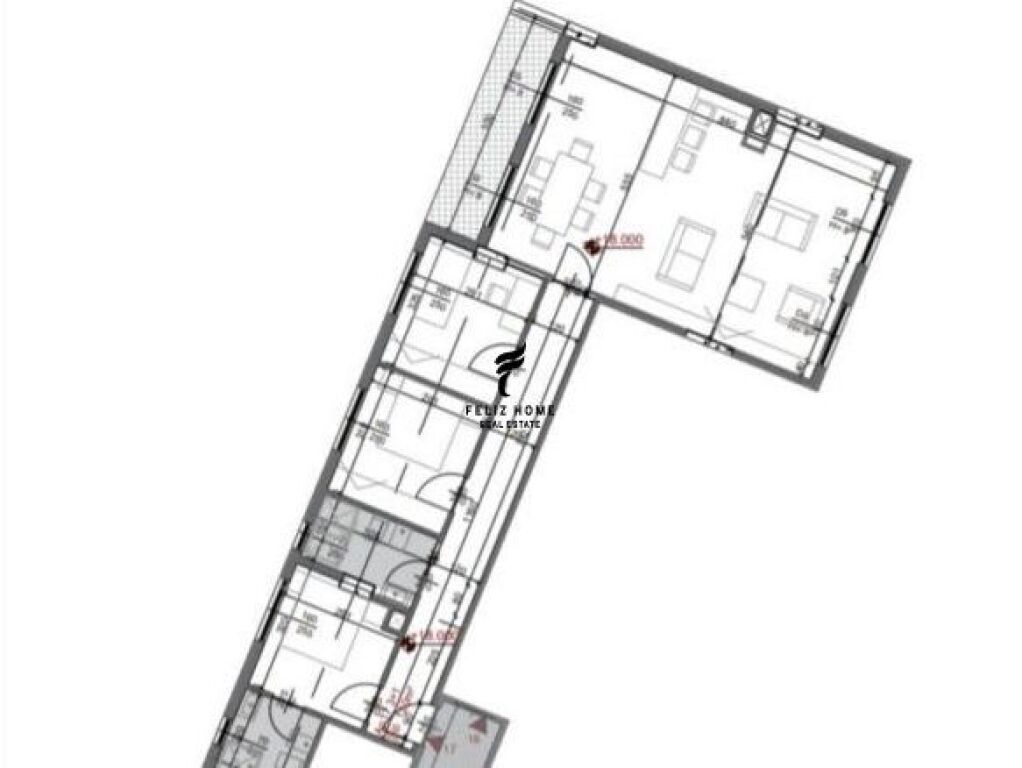 UFFICIO IN AFFITTO 148 M2 VIA DIBRA 90.000 LEKE FH-67556