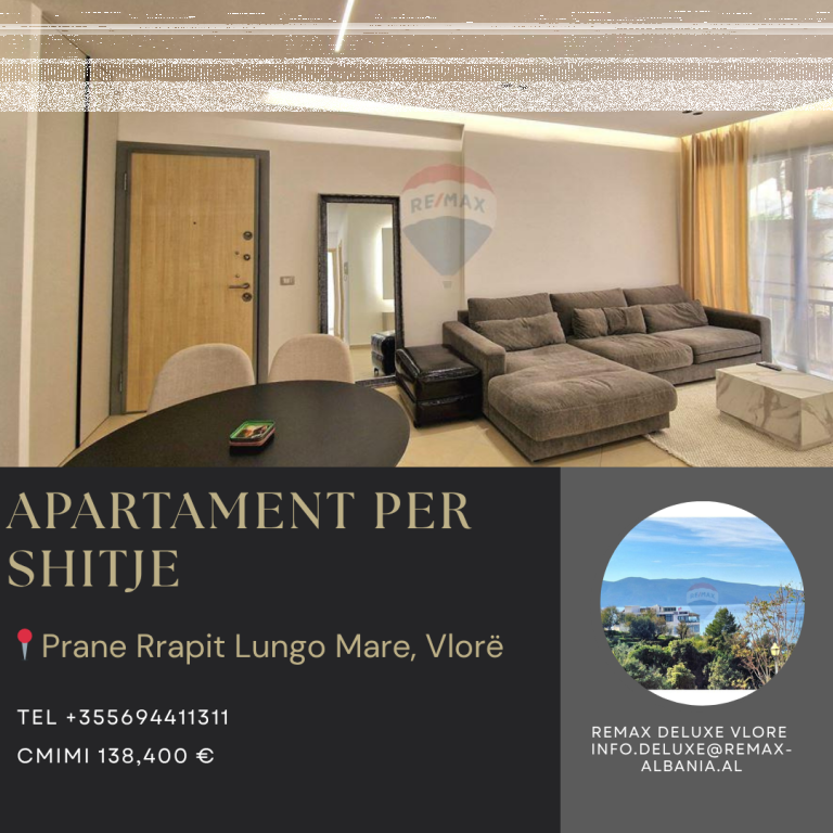 🌊✨ APPARTAMENTO 2+1 IN VENDITA – LUNGOMARE, VLORA ✨🌊