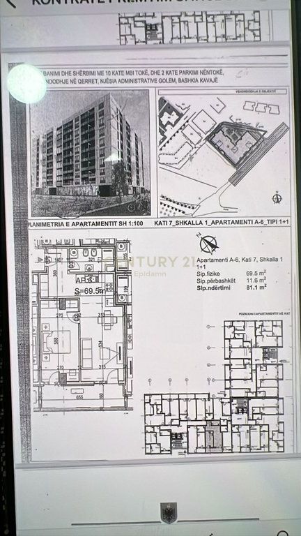 Appartamento 1+1 con vista mare in vendita a Qerret, Durazzo