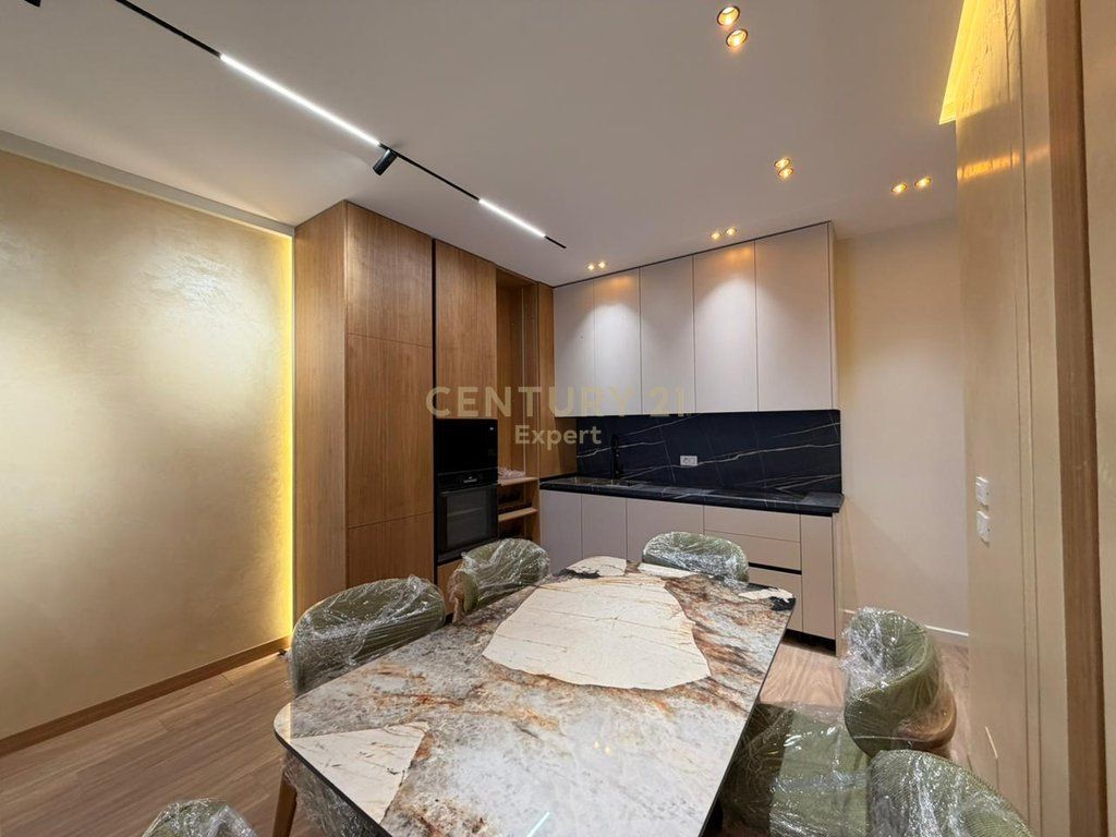 For rent 2+1+2 apartment with parking space at Golden Tower, on Mine Peza Street, Tirana