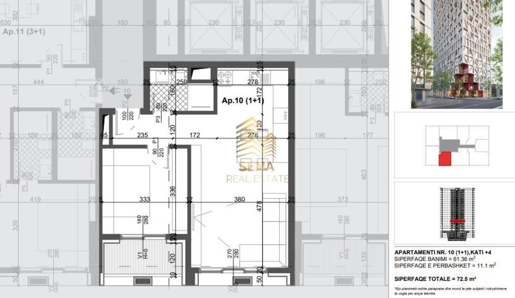 Appartamento 1+1+Blk in vendita, Filigree Tower – Xhamllik, 166.800 Euro